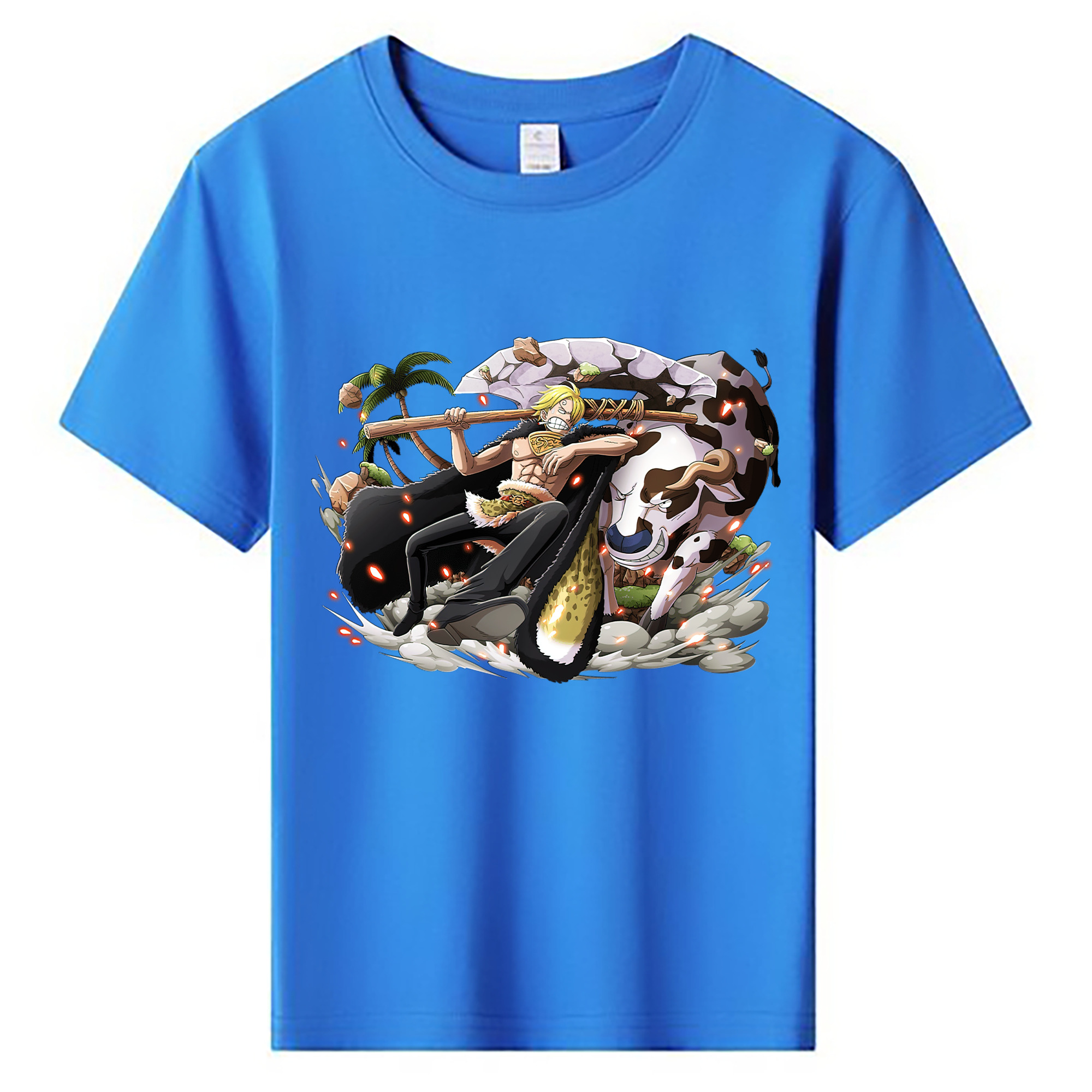 （画像用） ワンピース サンジ ONE PIECE Sanji 綿100％キッズTシャツ（フロントプリント）